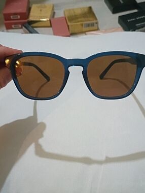 Lacoste Men's Blue Frame with Brown Lenses Sunglasses